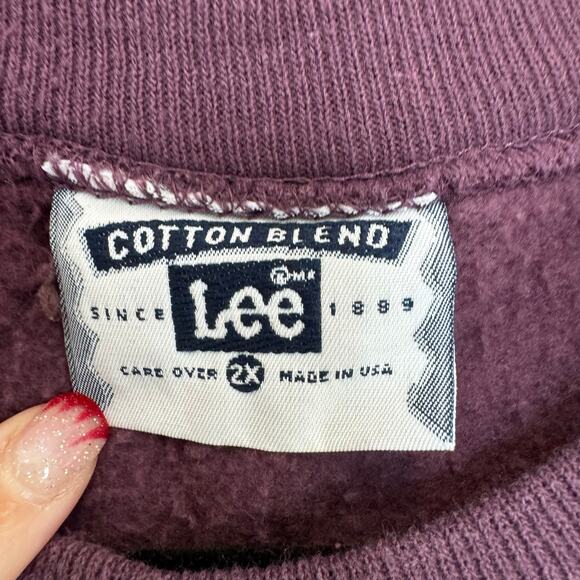 Vintage Lee Nutmeg Noah's Ark Crewneck Sweatshirt 2X Purple - Picture 6 of 10